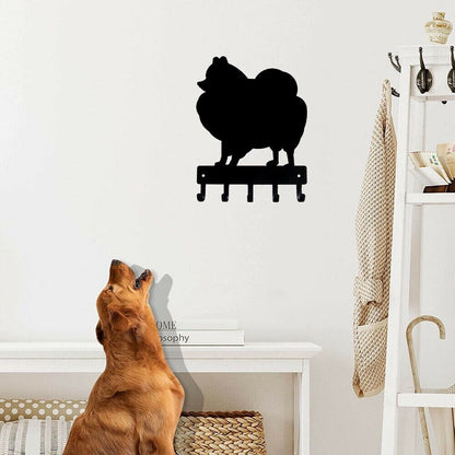 Pomeranian Dog - Keychain Holder - Metal Pendant Wall Art Home Decor Accessories
