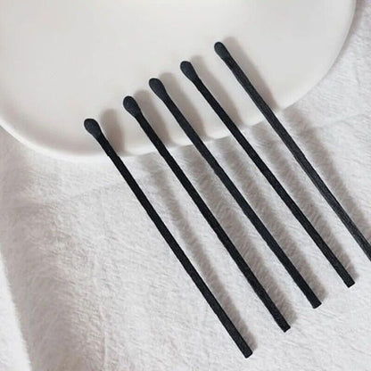 Matches 80Pcs All Black Nostalgia Cool Fragrant Candles Cigar Lighter Tool 100mm
