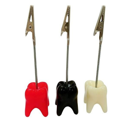 Business Card Holder Tooth Shaped Dental Clinic Desk Decoration Resin 3.5x3x13cm