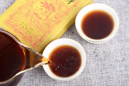 250g Yunnan Pu'er Ripe Tea Golden Bud Ripe Tea Brick