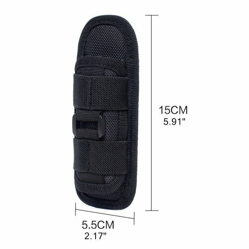 Tactical Flashlight Pouch Holster Torch Case Belt Bag Camping Survival Equipment