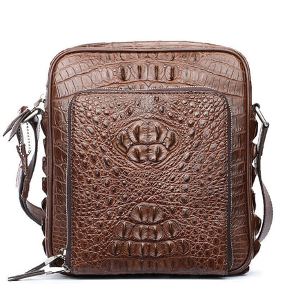 Handcrafted Nile Crocodile Skin Leather 10" Men's Luxury Shoulder/Messenger bag