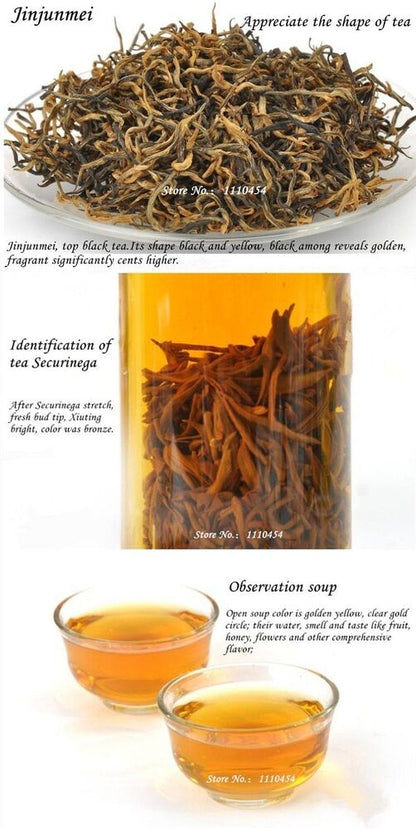 12 Bags Different Flavors Black Tea Jinjunmei & Lapsang Souchong & Dahongpao Tea