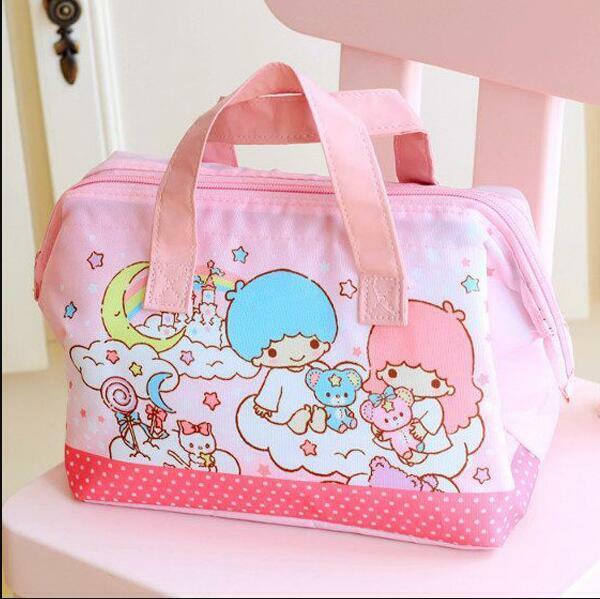 Cute Little Twin Stars Lunch Box Bag Storage Bag Handbag Iinsulation Picnic Bag