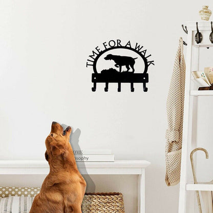Wall Mounted Hook Up Pendant Wall StickersTime for A Walk Key Rack Wall Art