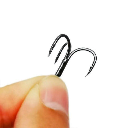 5 Hooks for Each Pack Black Nickle fishing Blade Forged Treble Hooks