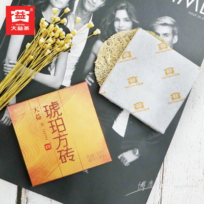 Cubes Amber * 2014 Yunnan Menghai Dayi Ripe Puer Pu'er Puerh Tea Brick 60g*4 Box