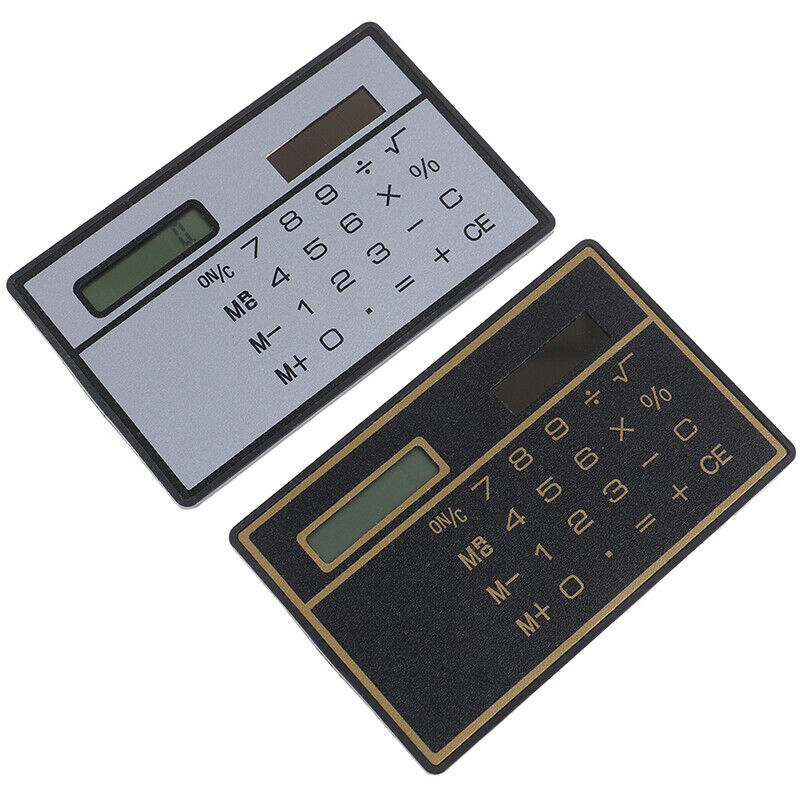 Mini Calculator Credit Card Size Stealth School Cheating Pocket Size 8 DigI-ca