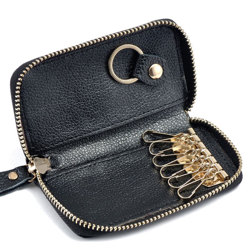 Vintage Genuine Leather Wallet Men Key Holder Organizer Multifunction Covers Bag