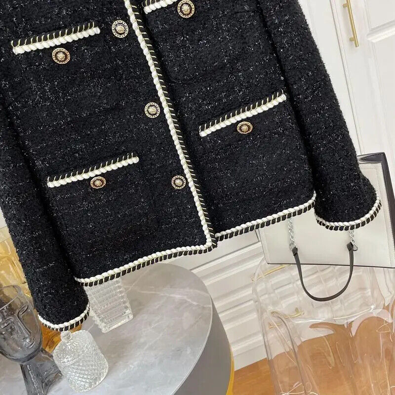 Coat Women's Fall Winter Jackets Overcoat Tweed Top Outwear