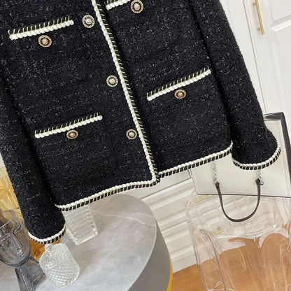 Coat Women's Fall Winter Jackets Overcoat Tweed Top Outwear