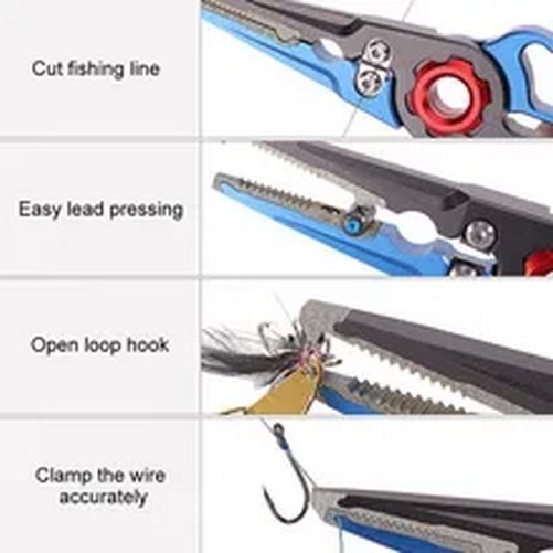 Multifunctional Fishing Pliers Hook Remover Fishing Tool Aluminum Lip Gripper