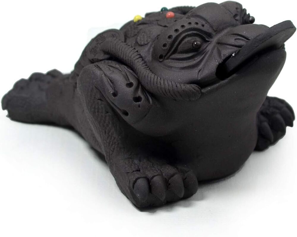 Toad Offers Handmade Zisha Clay KungFu Tea Tray Lovers Prosperity Good Luck