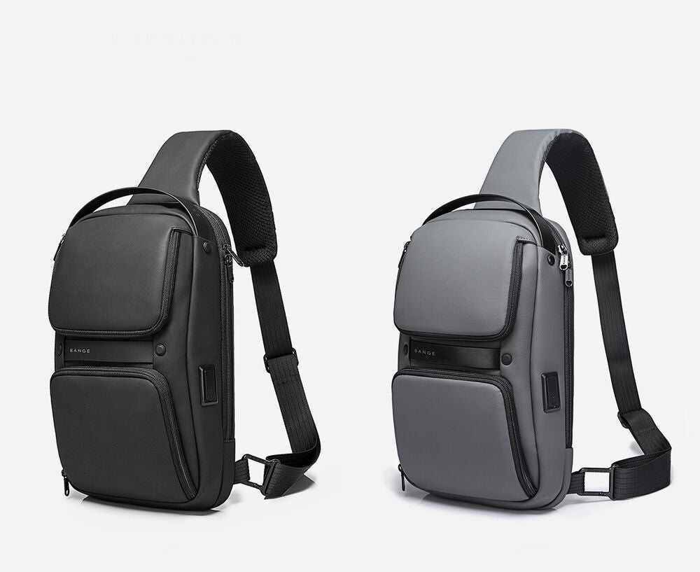 Charging Port Water Resistant Chest Pack Sling Bag Crossbody Backpack Business