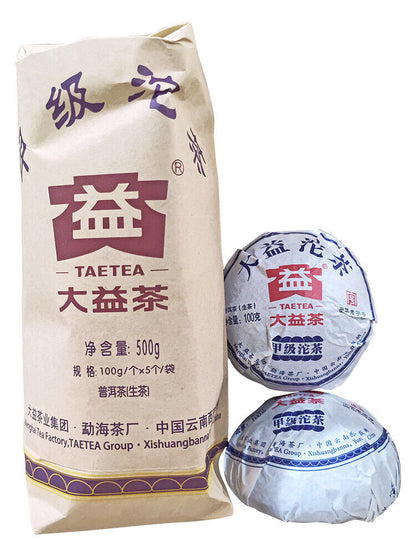TAETEA 2022 Year Menghai Dayi Jia Ji Tuo Cha Pu-erh Tea Tuo Raw Pu'er Tea 500g