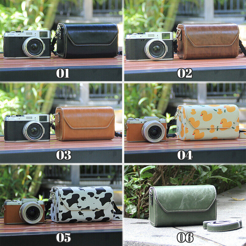Retro Faux Leather Camera Bag Case Crossbody Shoulder Bag For Sony ZVE10