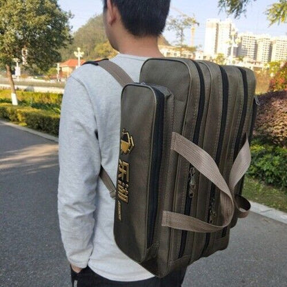 Portable 2/3 Layer Men's Fishing Bag Fish Rod Oxford Fishing Pole Tools Outdoor