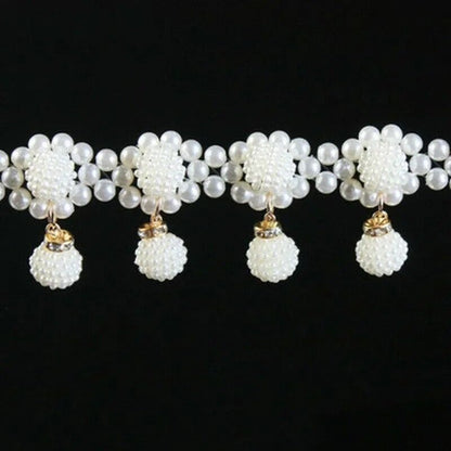 Women Belt Waist Chain Woven Summer Fashion Ladies Pearl Beads Dance Wear