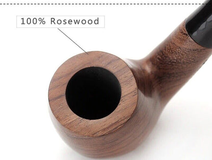 2 in 1 Wooden Rosewood Smoking Pipe 9mm Filter Wood Tobacco Tube Pipes Men Gifts