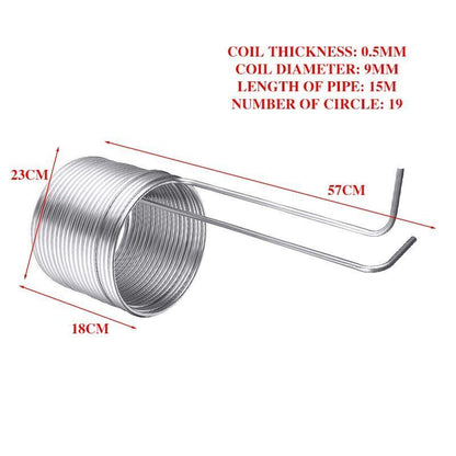 Wine Making Home Brewing Wort Chiller Immersion Tubes 7.8/8/15M Stainless Steel