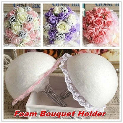 Bridal Bouquet Handle 15cm Foam DIY Wedding Bride Flower Craft Holder Decoration