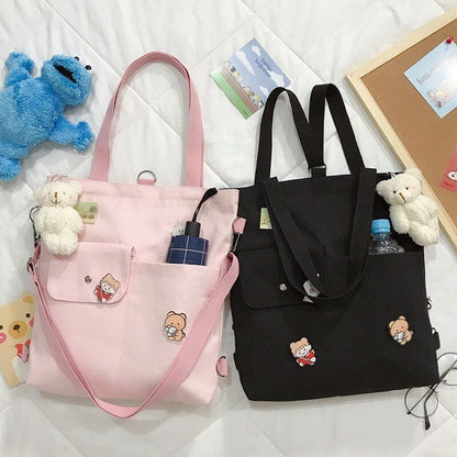 Canvas Shoulder Bag Cotton Tote Shopper Bag Pure Shopping Bag Handbag Versatile