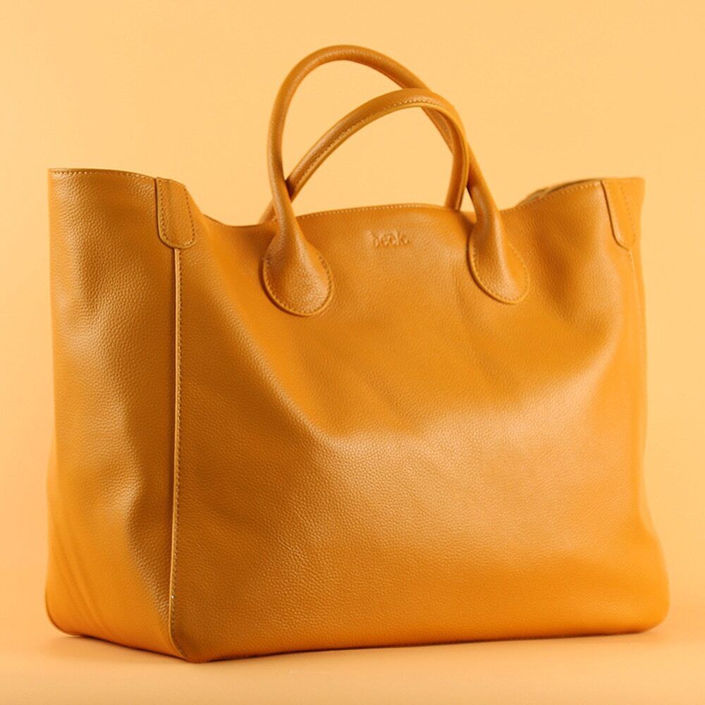 Tote Bag Women Genuine Leather Handbags and Purses Brown Bag Travel Handbag