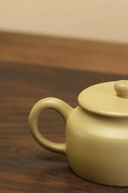 120cc chinese Yixing Handmade Zisha Green Clay Teapot SangBian GongFu Hu Tea Pot