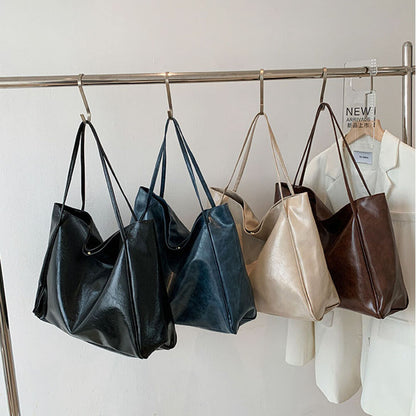 Large-capacity Soft Leather Shoulder Bag Tote Bag Bucket Bag Messenger Bag