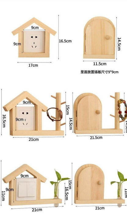 Outlet Covers Socket Decorative Light Switches Sticker Protective 3D Wood Design