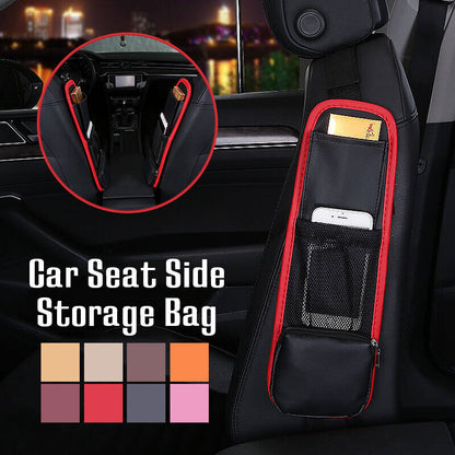 Car Seat Side Mesh Bag Organizer Storage Holder Phone Stowing Pocket Accessories