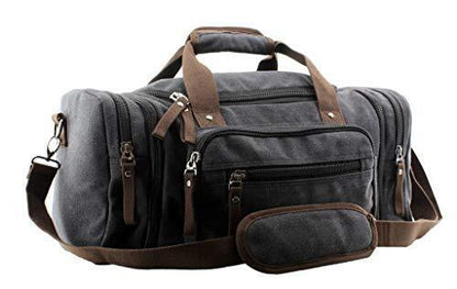 JIAO MIAO Overnight Handbag Shoulder Canvas Travel One Size (Hardcode), Black