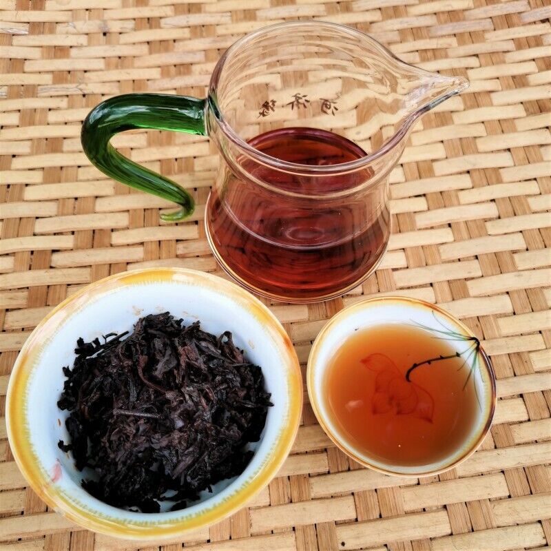 357g Premium Pu'er Black Tea Healthy Drink Organic Peacock Pu'er Ripe Tea Cake