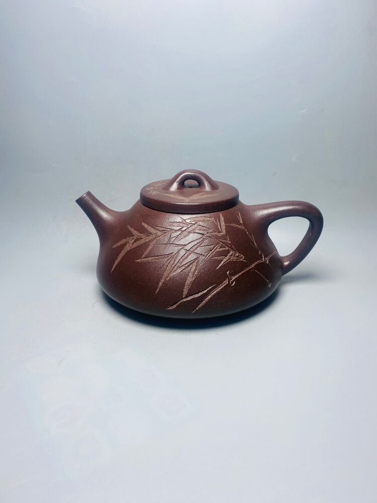 l-0Chinese Yixing Zisha Clay Handmade Exquisite Teapot （子冶石瓢 底款：顾景舟）