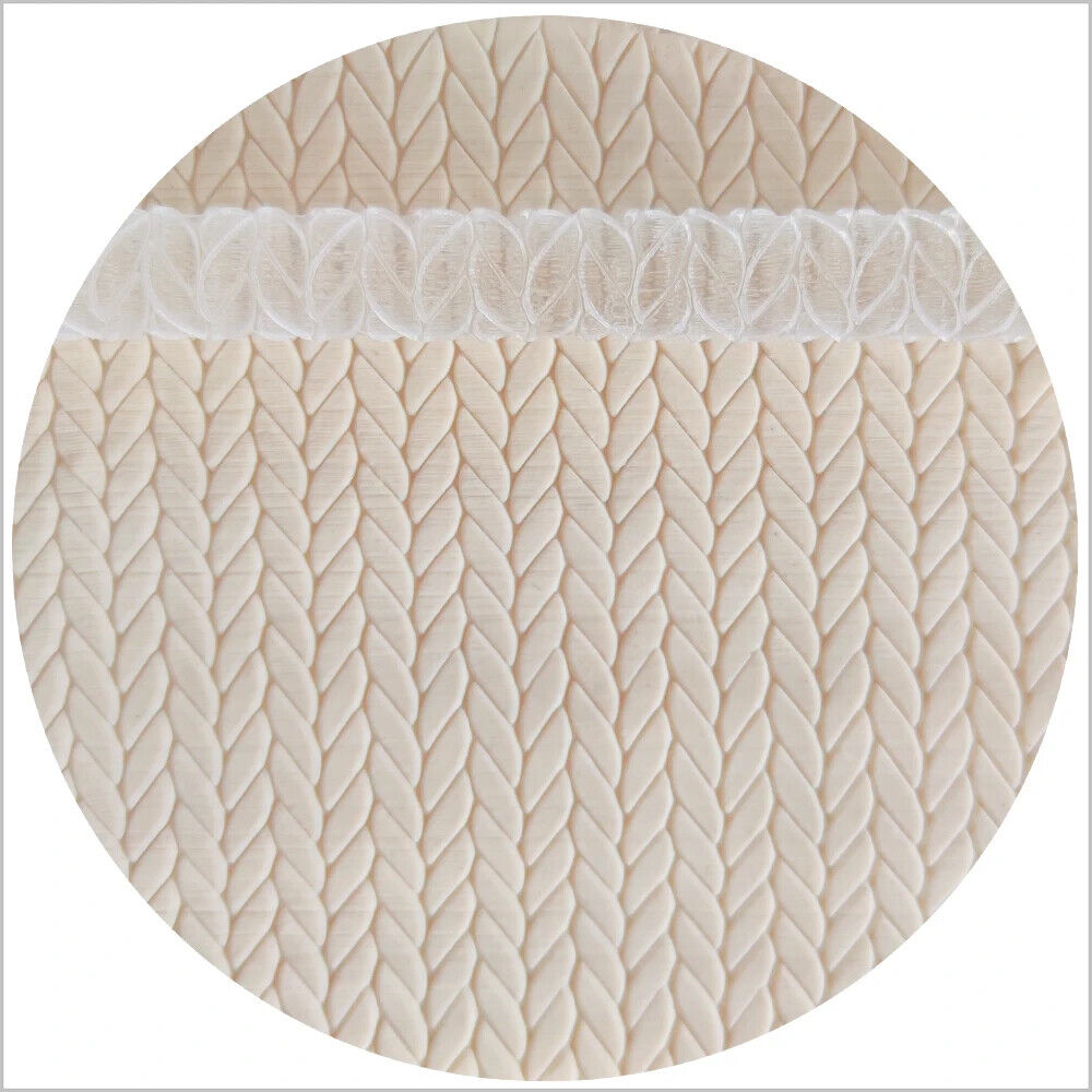 Rolling Pins Acrylic Knitted Pattern Fondant Cake Rollers Baking Embossing Tools