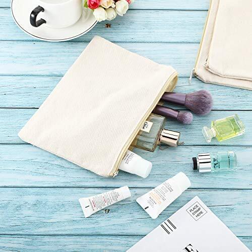 meekoo 16 Pack Multi-Purpose Cosmetics Bag with Large (Pack of 16), Beige