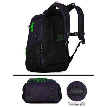 School Bag Boys 3D Football Backpacks Students USB Bagpack Teenagers Bookbag