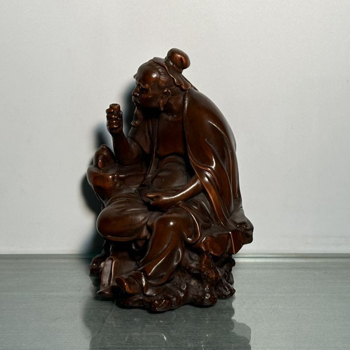 Vintage Chinese Wood Carving Figures Statues Wooden Figurine Ornaments Art Work