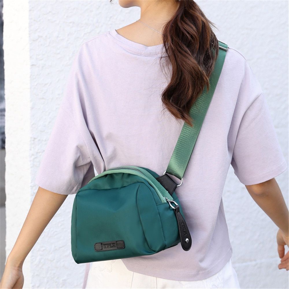 Shoulder Bag Small Solid Crossbody Bag Black Travel Purse Luxury Handbag Zipper