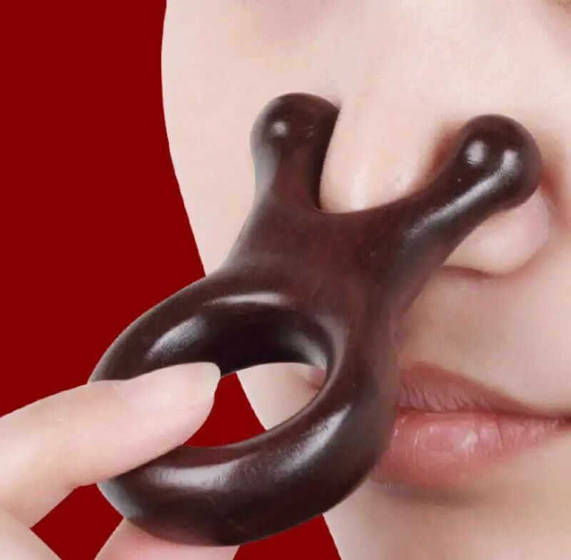 Ring Shape Natural Sandalwood Massage Comb Head Face Scalp Gua Sha Massage