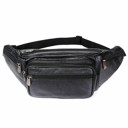 Leather Waist Bag men Waist Pack Waist Bag Pack Belt Bag Men Chain Waist Bag