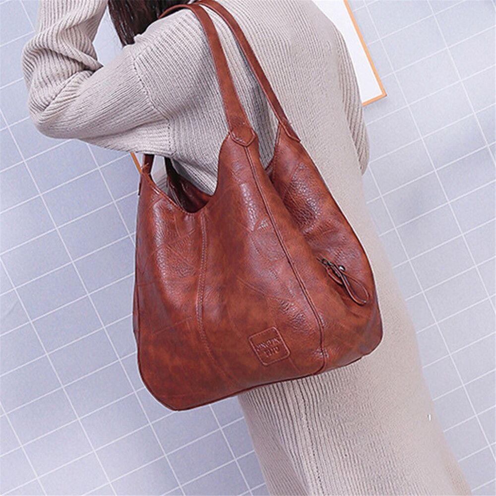 New Womens Ladies Casual PU Leather Shoulder Satchel Handbag Messenger Bag Tote