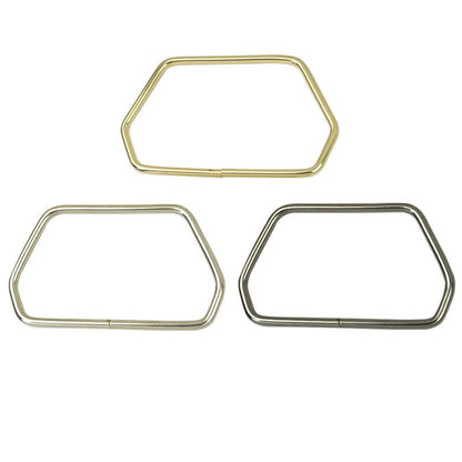 Hexagonal Trapezoid Metal Handle For Handbags Luggage Hardware DIY Bag Accessory