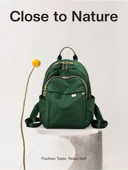 Women Backpack Nylon Messenger Bag Large Solid Zipper Shoulder Zipper Traveling