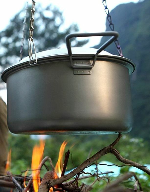 Titanium Hanging Chain Outdoor Camping Cookware Ultralight 38g Stainless Steel