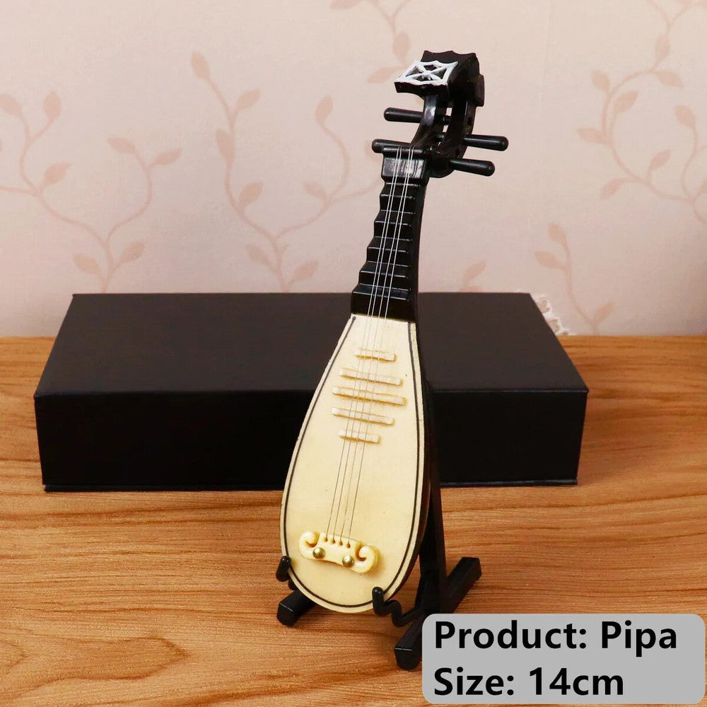 Miniature Guzheng Model Mini Musical Instrument Desktop Ornaments Chinese Gifts