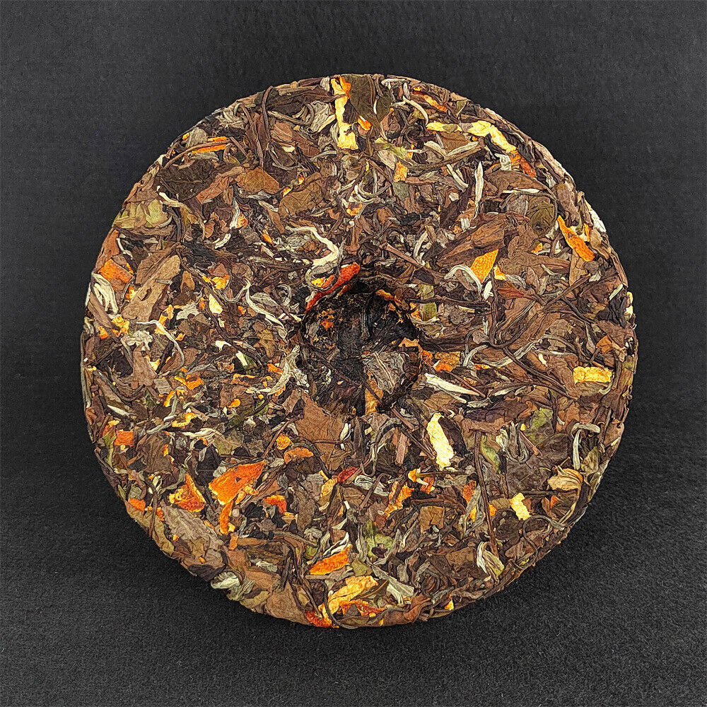 Yunnan White Tea Large Leaf Tea Cake 357g Chen Pi White Tea 2022 陈皮白茶 白茶柑普