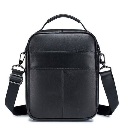 100% Genuine Leather Men's Sling Shoulder Bag Messenger Bag 8" Handbag Crossbody