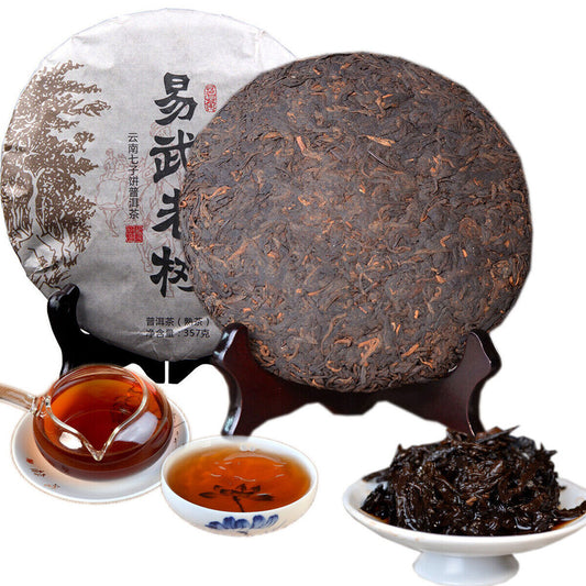 中国茗茶Premium Puer Cooked Tea Cake Chinese Yunnan Ripe Pu-erh for Collection 357g