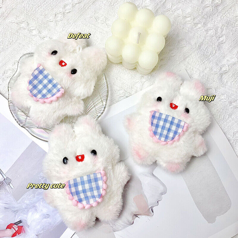Cute Plush Rabbit Doll Soft Stuffed Cartoon Toys DIY Keychain Bag Charms Pendant
